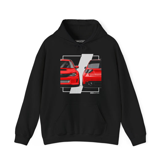 GR Hatch Front & Rear Red Hoodie